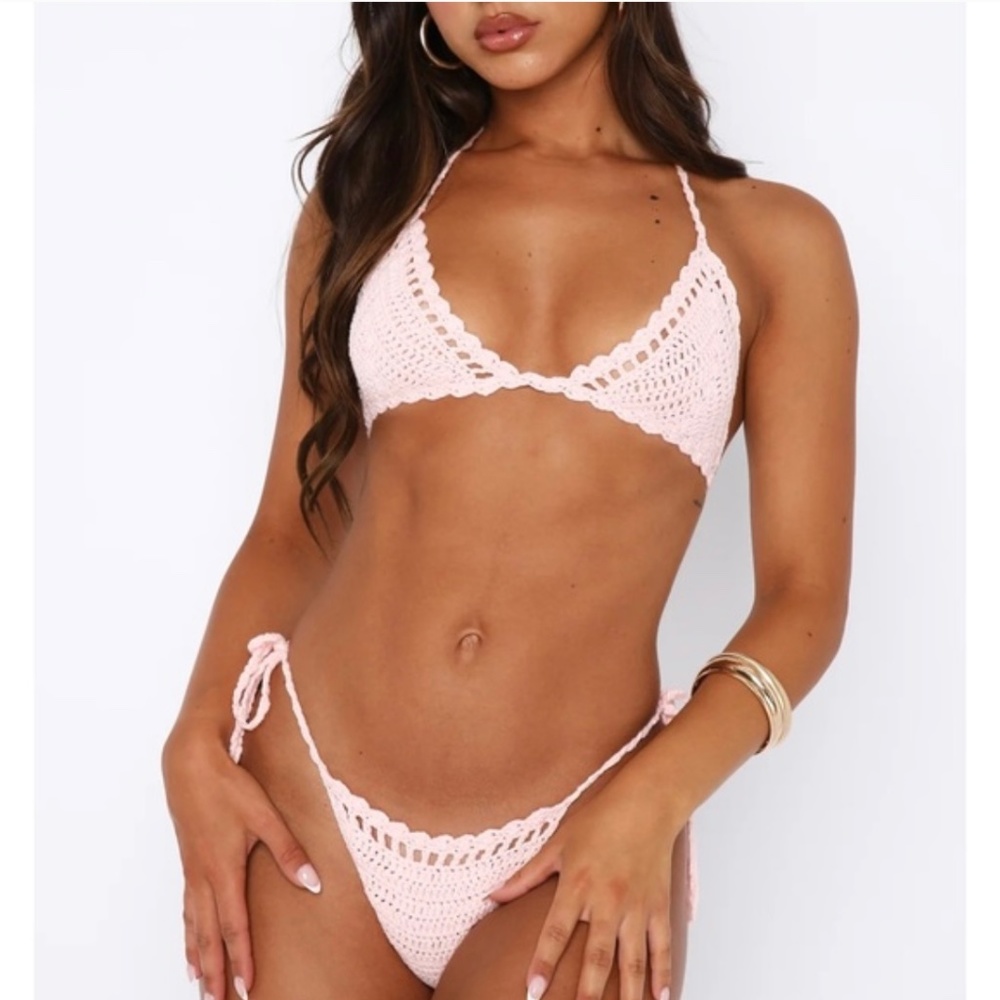 White fox pink bikini